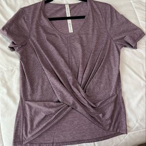 Lululemon Short Sleeve Shirt Size 6 NWOT Purple